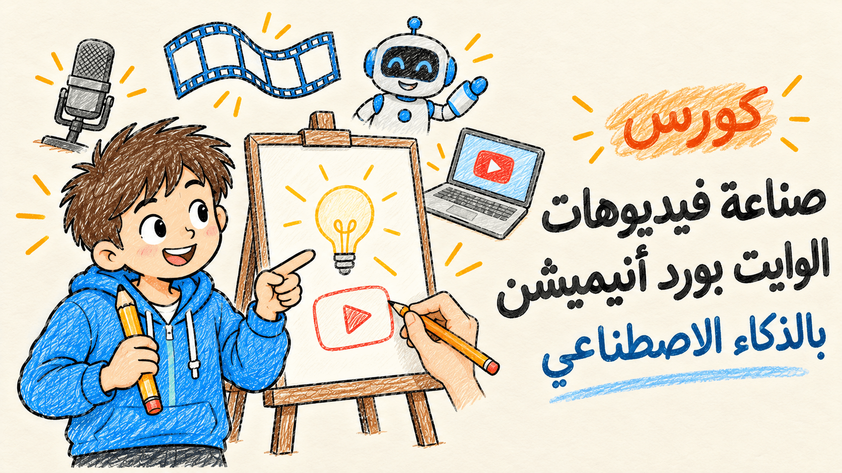 كورس الوايت بورد أنيميشن بالذكاء الإصطناعي